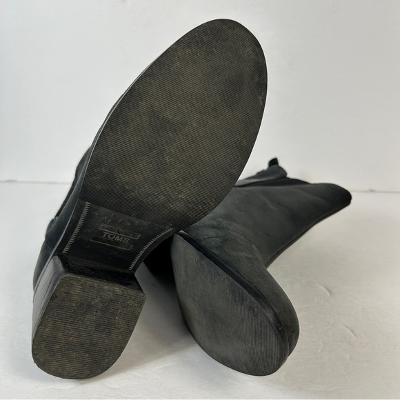 Toms Black Leather Ankle Booties 8.5 - Picture 9 of 9